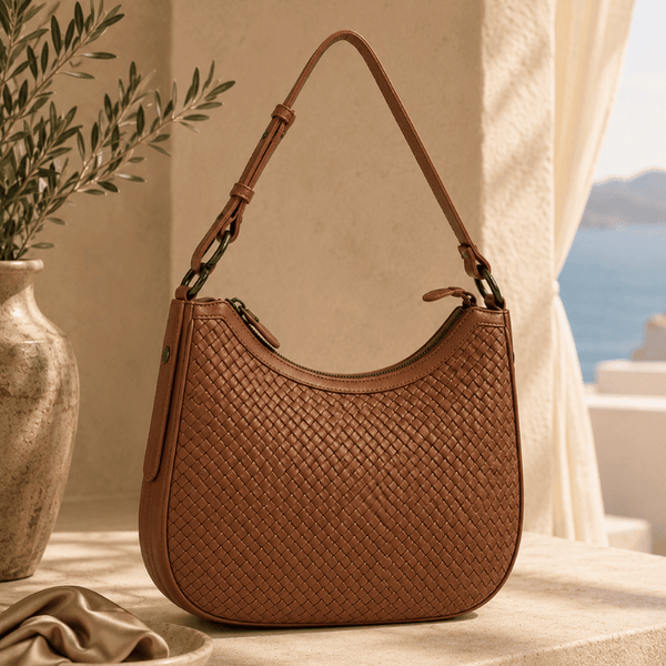 Cherry Braided Shoulder Bag