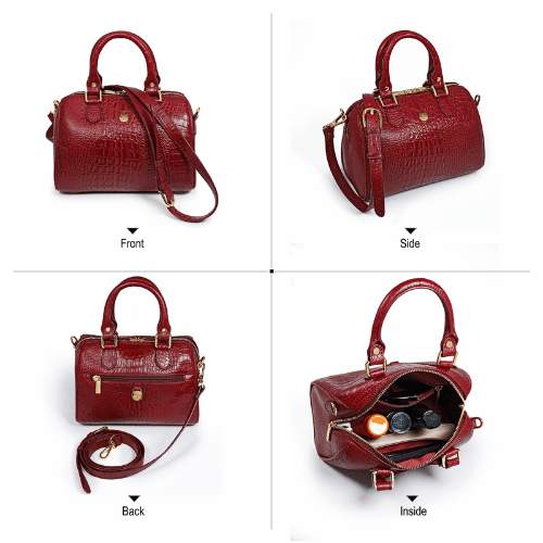 Clara Leather Top Handle Handbag