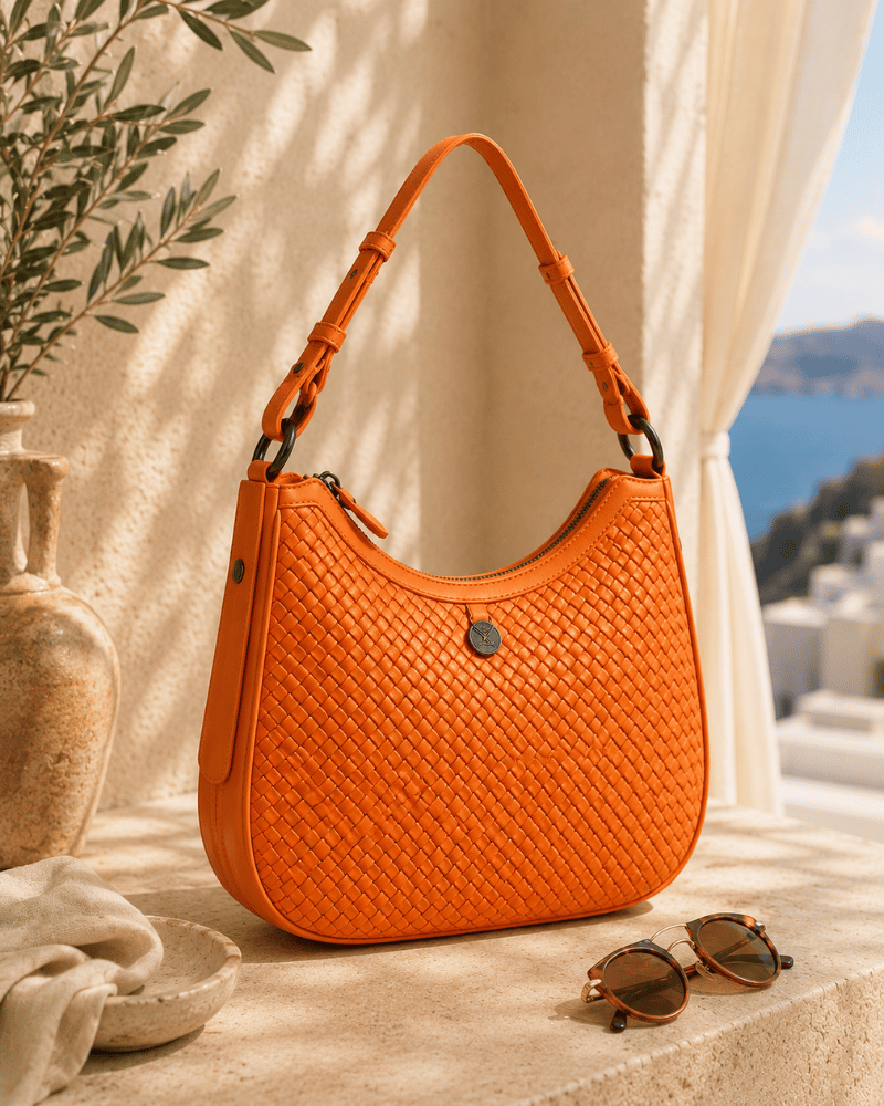 Cherry Braided Shoulder Bag