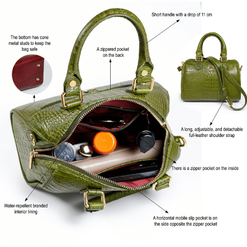 Clara Leather Top Handle Handbag