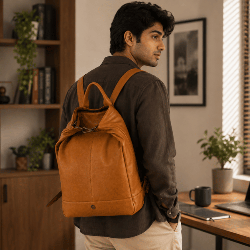 Jack Leather Laptop Backpack