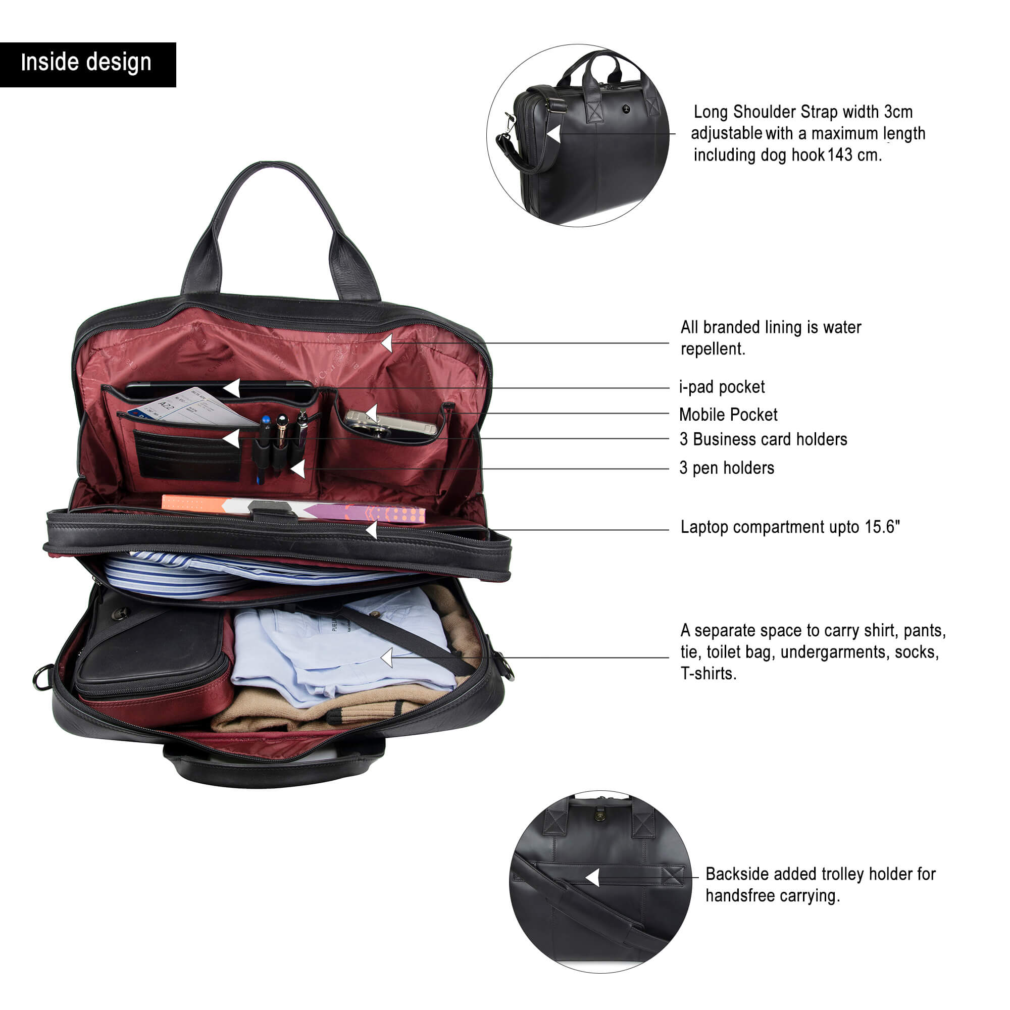 Unisex Laptop Travel Bag